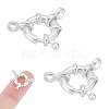 2Pcs 925 Sterling Silver Spring Ring Clasps STER-NB0001-11-1