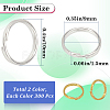 600Pcs 2 Colors Brass Split Rings KK-SP0001-82A-2