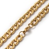 201 Stainless Steel Curb Chain Necklace & Rectangle Link Bracelet SJEW-F220-02B-3
