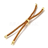 Braided Cotton Cord Slider Bracelet Making MAK-R001-01G-12-2