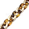 Handmade Transparent Acrylic & CCB Plastic Curb Chains AJEW-JB00740-01-3