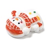 Christmas Theme Opaque Resin Cabochons RESI-E043-01G-3