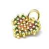 Brass Micro Pave Colorful Cubic Zirconia Pendants KK-H475-14G-01-2