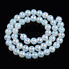Electroplate Transparent Glass Beads Strands LS-GLAA-T032-T8mm-AB14-3