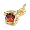 Insect Brass Micro Pave Cubic Zirconia Charms KK-Z123-10G-2