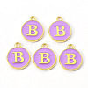 Golden Plated Alloy Enamel Charms ENAM-S118-10B-2