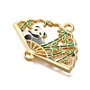 Rack Plating Panda Theme Alloy Enamel Pendants ENAM-S021-08G-B-2