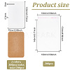 BENECREAT 2 Bags 2 Colors Rectangle Paper Keychain Display Cards CDIS-BC0001-02-2