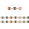 Golden Plated Alloy Enameled Coffee Bean Links Chains LCHA-H004-02G-A-2