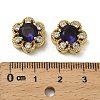 Brass Micro Pave Cubic Zirconia Beads KK-B142-33G-3