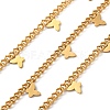 304 Stainless Steel Curb Chains with Butterfly Charm CHS-F020-03G-03-1