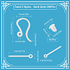 SUNNYCLUE 200Pcs Plastic Earring Hooks KY-SC0001-73-2