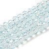 Transparent Baking Paint Glass Beads Strands DGLA-A034-T4mm-D06-1