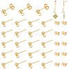 80Pcs 316 Surgical Stainless Steel Stud Earring Findings STAS-PH0005-22-1