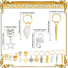 120Pcs 12 Styles Alloy & Iron Dreadlocks Hair Rings Decoration OHAR-SC0001-18A-2