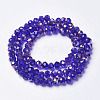 Electroplate Transparent Glass Beads Strands EGLA-A034-T3mm-F15-2