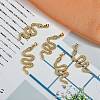 5Pcs Brass Micro Pave Cubic Zirconia Pendants ZIRC-SZ0002-90-3