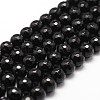 Natural Black Onyx Beads Strands X-G-D840-22-10mm-1
