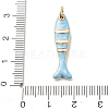 Brass with Enamel Pendants KK-CBA2F11-03G-03-3