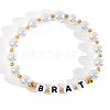 Minimalist ABS Imitatiom Pearl Round Beads Stretch Bracelets for Women EC7988-3-1