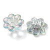 UV Plating Rainbow Iridescent Acrylic Beads OACR-P010-04C-2