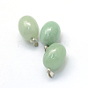 Oval Natural Green Aventurine Pendants G-Q433-09-2