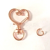 Heart Alloy Swivel Clasps PURS-PW0001-429RG-1