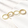 Brass Micro Pave Cubic Zirconia Finger Rings RJEW-P166-12G-01-2