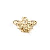 Brass Micro Pave Clear Cubic Zirconia Charms CU-CBA3D76-03G-03-1
