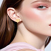2Pcs 304 Stainless Steel Vortex Cuff Earrings EJEW-LP0009-20G-3