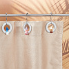 12Pcs 12 Color Iron Shower Bathroom Curtain Rings HJEW-AB00221-5