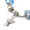 Heart Angel Clover Flowers European Bracelet for Teen Girl Women BJEW-JB06849-03-4