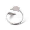 Non-Tarnish 304 Stainless Steel Open Cuff Rings RJEW-Q808-02C-P-3