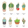 16Pcs 8 Style Alloy Enamel Pendants ENAM-FS0001-12-2