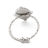 Non-Tarnish 304 Stainless Steel Open Cuff Ring Findings STAS-E180-07P-3