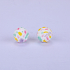Printed Round Silicone Focal Beads SI-JX0056A-40-1