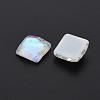 Translucent Electroplated Glass Cabochons EGLA-T026-003-4