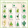 30Pcs 15 Styles Alloy Enamel Pendants ENAM-SZ0003-73-2