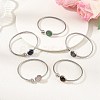 304 Stainless Steel Cuff Bangles for Women BJEW-JB14327-1