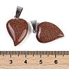 Synthetic Goldstone Heart Pendants G-H073-03P-03-3