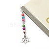 Synthetic Dyed Turquoise Beaded Bookmarks AJEW-JK00191-3