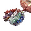 Flat Round Chakra Resin Gemstone Pendant Decorations HJEW-G017-01G-5