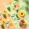 20Pcs 4 Styles Food Grade Eco-Friendly Silicone Beads SIL-YW0001-18-3
