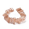 Natural Quartz Crystal Points Beads Strands G-K181-B26-3