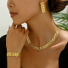 Retro Alloy Chain Bracelets & Earrings & Necklaces Sets for Women FZ4495-5