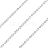 Anti-Tarnish Rhodium Plated 925 Sterling Silver Cable Chains STER-E072-02P-02-1