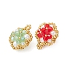 Glass Seed Beaded Pendants PALLOY-MZ01288-3