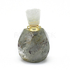 Natural Green Lodolite Quartz Openable Perfume Bottle Pendants G-E556-01D-2