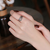 Cross 925 Sterling Silver Adjustable Finger Rings for Women FS-WG7B509-01-4