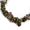 Unisex Chip Natural Unakite Beaded Stretch Bracelets BJEW-S143-20-3